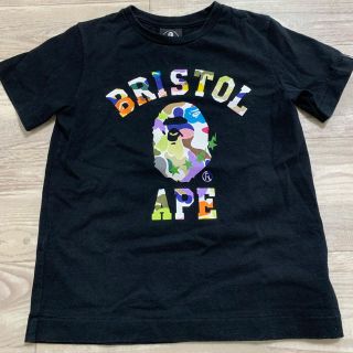 アベイシングエイプ(A BATHING APE)のAPE× FCRB キッズ Tシャツ ブラック120(Tシャツ/カットソー)