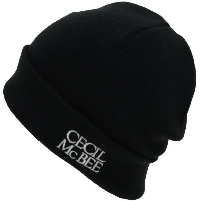 CECIL McBEE(セシルマクビー)のCECIL McBEE セシルマクビー ニット帽 ロゴ アクリル ★ブラック新品 レディースの帽子(ニット帽/ビーニー)の商品写真