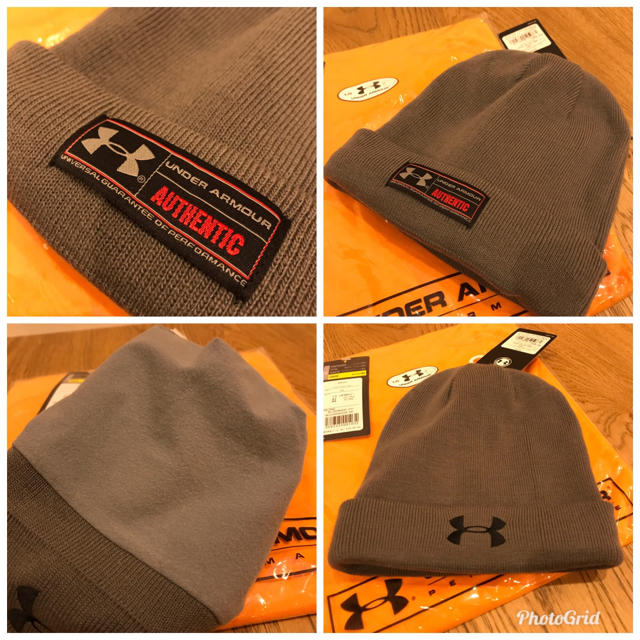 UNDER ARMOUR(アンダーアーマー)のhideo様専用 アンダーアンマー ニットキャップ Tシャツ 2点セット 新品 レディースの帽子(ニット帽/ビーニー)の商品写真