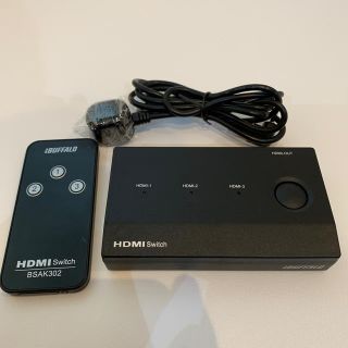 バッファロー(Buffalo)の美品 BUFFALO製 HDMI 切替器 3ポートBSAK302(その他)