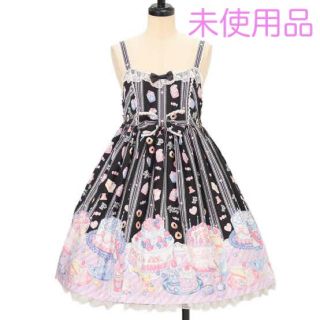 アンジェリックプリティー(Angelic Pretty)のAngelicPretty Whip Factory JSK黒 未使用 新品(ひざ丈ワンピース)