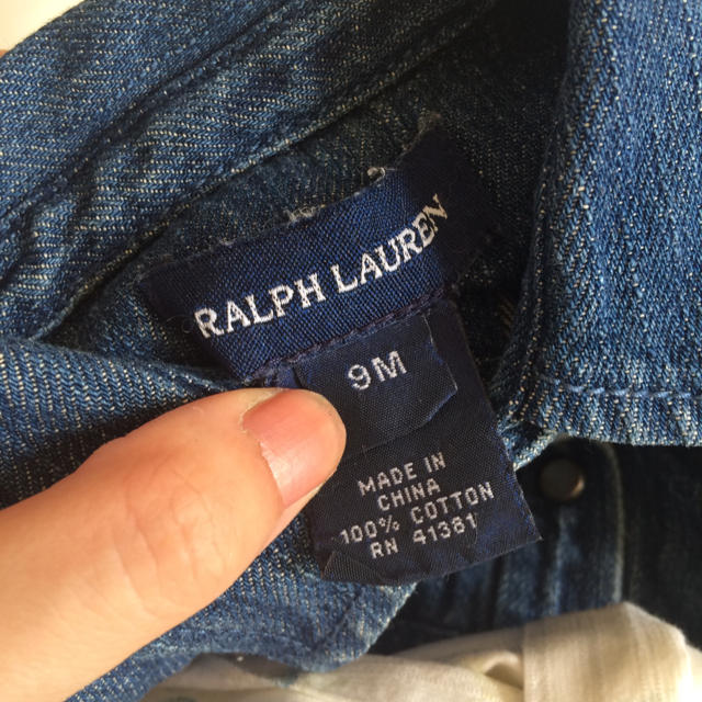 Ralph Lauren(ラルフローレン)のラルフローレンデニムワンピース キッズ/ベビー/マタニティのベビー服(~85cm)(ワンピース)の商品写真