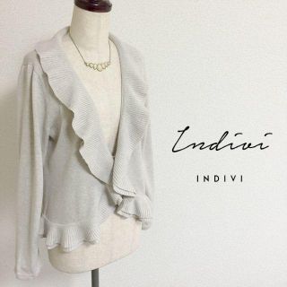 インディヴィ(INDIVI)のINDIVI☆上品ウールニットカーディガン(カーディガン)