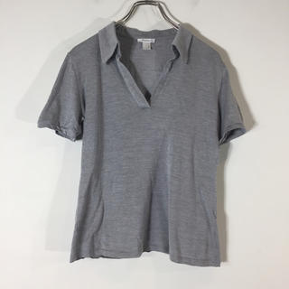 マックスマーラ(Max Mara)のマックスマーラ MaxMara 半袖Tシャツ グレー Lサイズ Vカット(カットソー(半袖/袖なし))