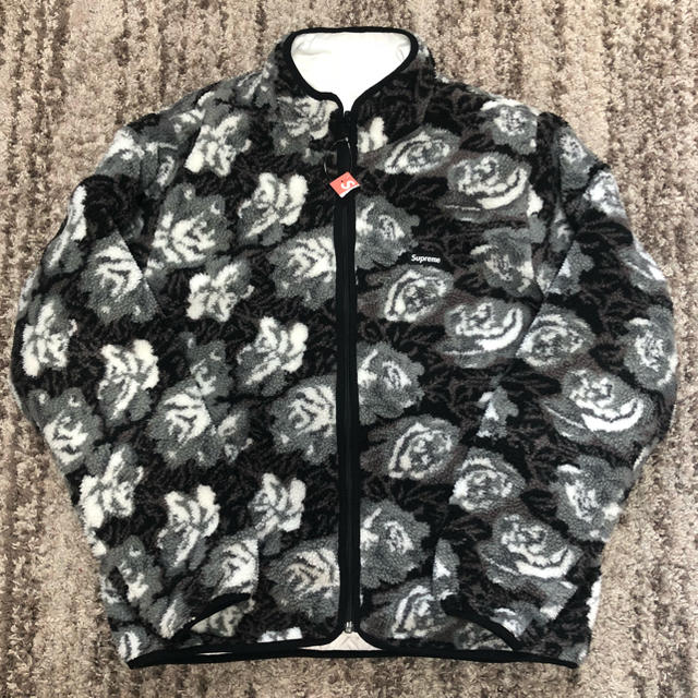 M supreme roses fleece reversible jacket