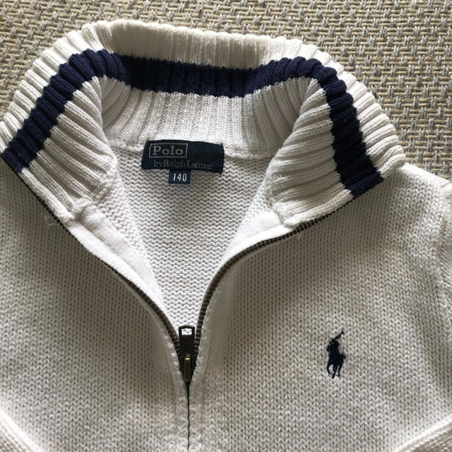 POLO RALPH LAUREN(ポロラルフローレン)のラルフ140 ジップアップカーディガン キッズ/ベビー/マタニティのキッズ服男の子用(90cm~)(カーディガン)の商品写真