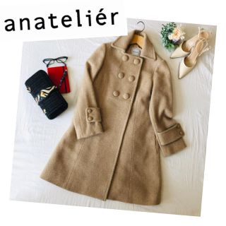 アナトリエ(anatelier)のアナトリエ♡ロングコート 美品 レディース オーバーコート ウール アンゴラ(ロングコート)