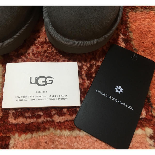 靴/シューズ【新品未使用】 UGG クラシックミニII グレー US6 23cm