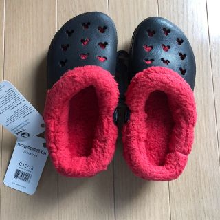 クロックス(crocs)の未使用　クロックス　18.5センチ　秋冬用　ミッキー(サンダル)