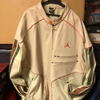 ナイキ(NIKE)のジョーダンLSレザー&ナイロンジャケット size US XL中古(レザージャケット)