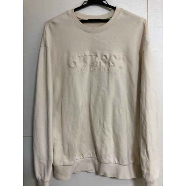 GUESS(ゲス)の【美品】GUESS 白トレーナー メンズのトップス(スウェット)の商品写真