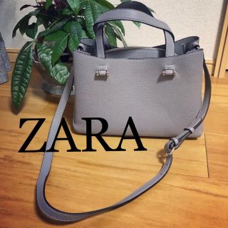 ザラ(ZARA)のZARA ショルダーバッグ グレー 美品˚✧₊⁎(ショルダーバッグ)