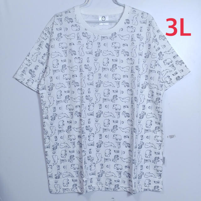 新品 3L XXL パンダの穴 シャクレルプラネット 大きいサイズ Tシャツ 白 メンズのトップス(Tシャツ/カットソー(半袖/袖なし))の商品写真
