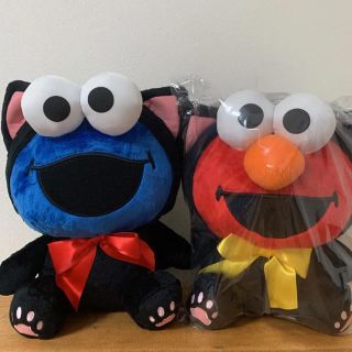 セサミストリート(SESAME STREET)のセサミストリート 黒猫BIGぬいぐるみ クッキーモンスター＆エルモ(ぬいぐるみ)