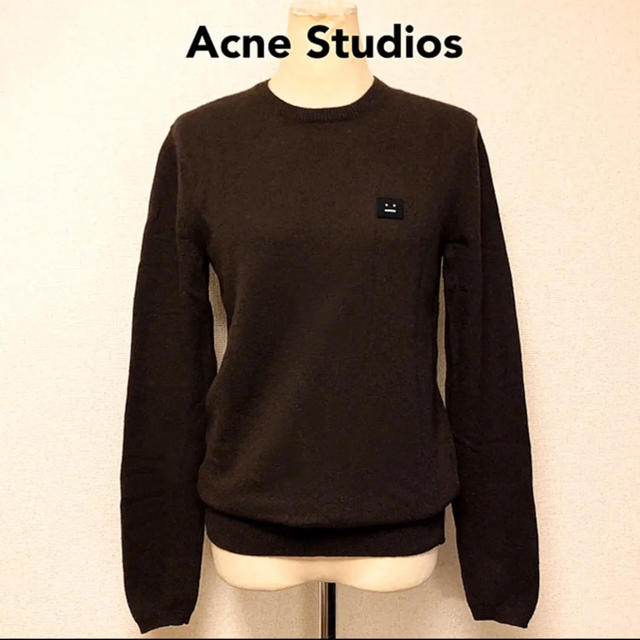 ACNE - AcneStudios ワッペン スマイル にこちゃん 長袖 ニット ACNE - AcneStudios ワッペン スマイル にこちゃん 長袖 ニット