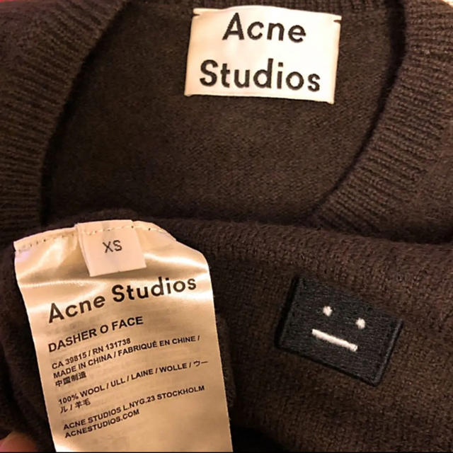 ブランド 新品 Acne Studios 22AW スマイルパッチ ニット ユニセックス