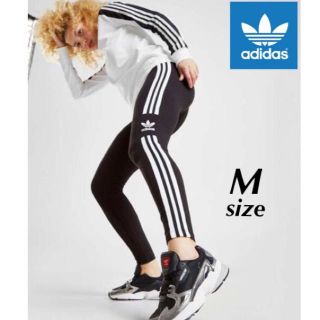 アディダス(adidas)のアディダスオリジナルス レギンス ３ストライプ トレフォイル ロゴ ブラック M(レギンス/スパッツ)