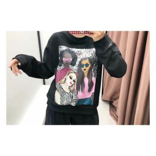 ザラ(ZARA)の655★秋冬 プリント Tシャツ(Tシャツ(長袖/七分))