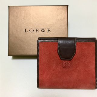 【美品】LOEWE  ロエベ　折り財布　スウェード生地