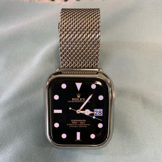 アップルウォッチ(Apple Watch)のApple Watch5 40mm GPSモデル ｼﾙﾊﾞｰｱﾙﾐﾆｳﾑ 美品(腕時計(デジタル))