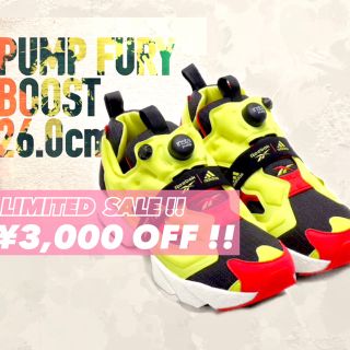 リーボック(Reebok)の限定 SALE【26.0㎝ 新品】PUMP FURY BOOST CITRON(スニーカー)