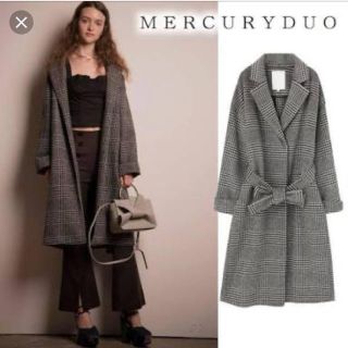 マーキュリーデュオ(MERCURYDUO)のマーキュリーデュオ  グレンチェックロングコート(ロングコート)