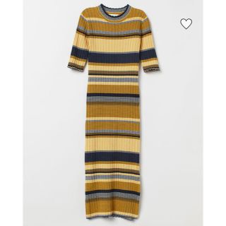 ザラ(ZARA)のH&M リブニットワンピース(ひざ丈ワンピース)