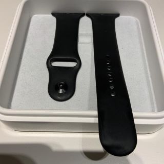 アップルウォッチ(Apple Watch)の(純正品) Apple Watch バンド 42mm ブラック(ラバーベルト)