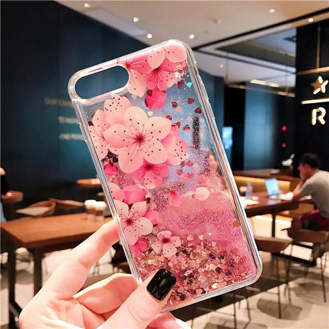 iPhone(アイフォーン)の桜 iPhoneケース ハートスパンコールラメグリッター✩.*˚ スマホ/家電/カメラのスマホアクセサリー(iPhoneケース)の商品写真