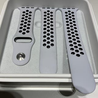 アップルウォッチ(Apple Watch)の(純正品) Apple Watch 42mm NIKE バンド(ラバーベルト)
