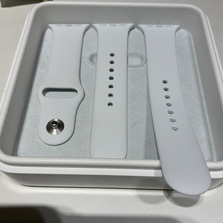 アップルウォッチ(Apple Watch)の(純正品) Apple Watch 38mm ホワイト(ラバーベルト)