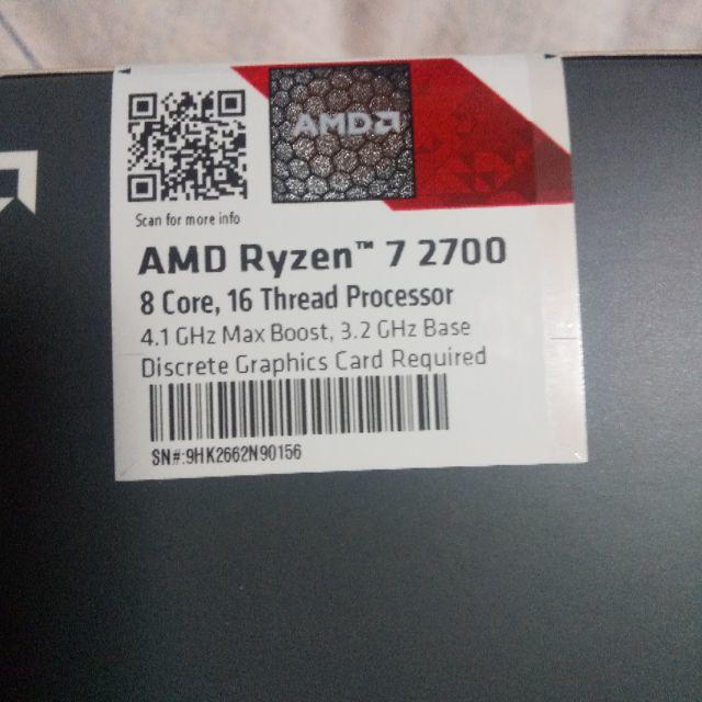 【新品】AMD CPU Ryzen7 2700  スマホ/家電/カメラのPC/タブレット(PCパーツ)の商品写真