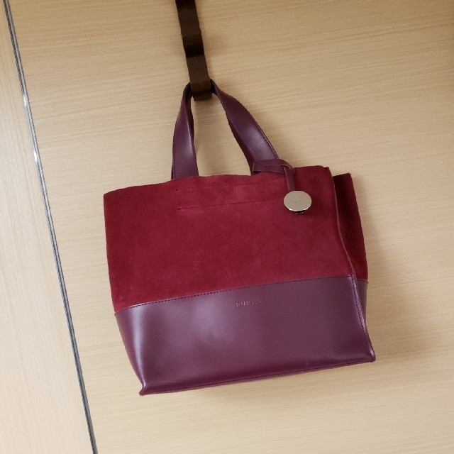 美品 FURLA 異素材レザーハンドバッグ