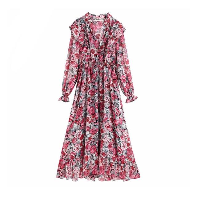 Zara 676 秋冬 ピンク 花柄 ワンピースの通販 By 正規 海外select Shop Duality ザラならラクマ