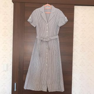 ローラアシュレイ(LAURA ASHLEY)のローラアシュレイ ストライプ柄 ワンピース 9号M(ロングワンピース/マキシワンピース)