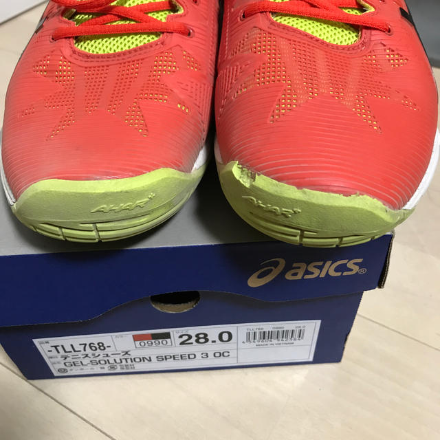 asics(アシックス)のアシックス  テニスシューズ　ゲルソリューション　スピードOC 28.0cm スポーツ/アウトドアのテニス(シューズ)の商品写真