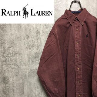 ラルフローレン(Ralph Lauren)の【激レア】ラルフローレン☆ワンポイント刺繍ロゴ・内刺繍チノBDシャツ 90s(シャツ)