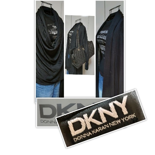 DKNY(ダナキャランニューヨーク)のDKNY 新品 カーディガン ブラック レディースのトップス(カーディガン)の商品写真