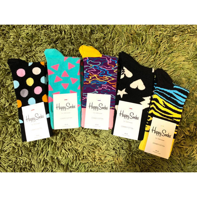 BEAMS(ビームス)のハッピーソックス レディース5足 定価7,150円 happy socks レディースのレッグウェア(ソックス)の商品写真