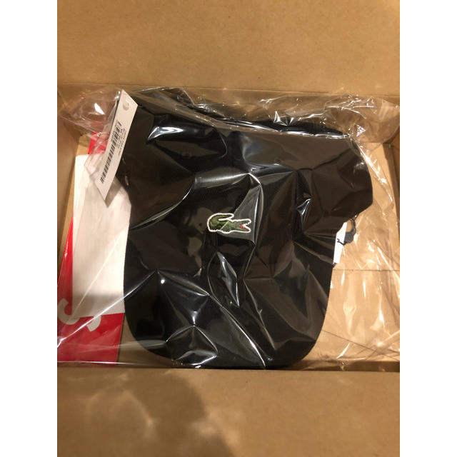 Supreme LACOSTE Pique 6-Panel Black キャップ 1