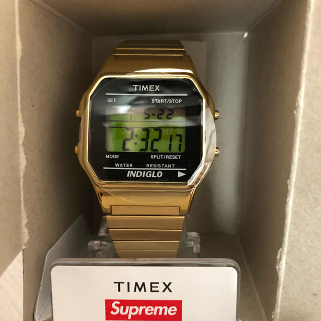 supreme timex gold watch 時計　シュプリーム　新品未使用腕時計(デジタル)