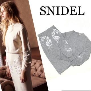 スナイデル(SNIDEL)のSNIDEL♡完売♡エンブロイダリー♡プルオーバー♡タイトスカート♡セットアップ(セット/コーデ)