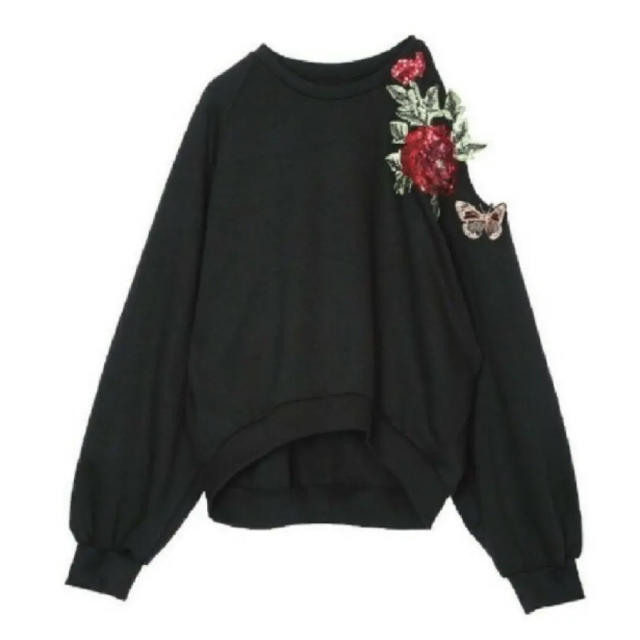 Ameri VINTAGE(アメリヴィンテージ)のAmeri VINTAGE FLOWER PATCH SWEAT TOP  レディースのトップス(トレーナー/スウェット)の商品写真