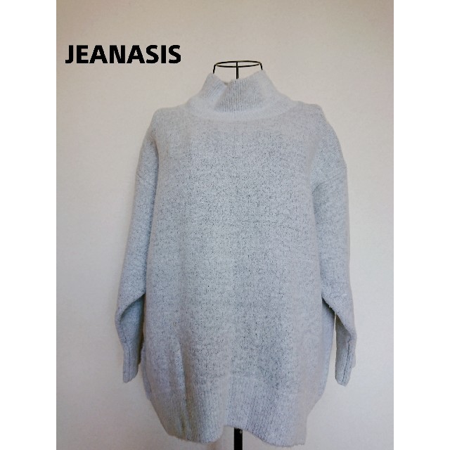 JEANASIS(ジーナシス)のJEANASIS ジーナシス ハイネック ニット グレー スウェット レディースのトップス(ニット/セーター)の商品写真