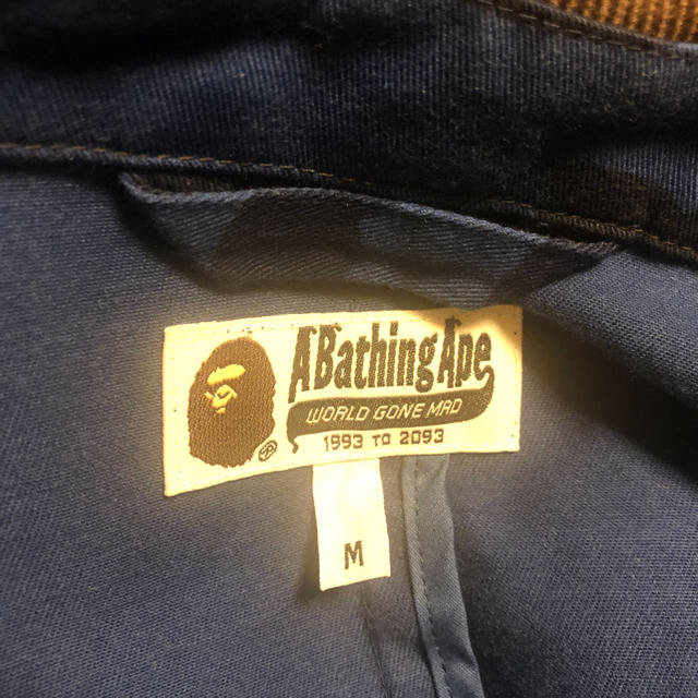 A BATHING APE(アベイシングエイプ)のA BATHING APE エイプ 猿迷彩フードコートMサイズ 青迷彩 ブルー メンズのジャケット/アウター(ステンカラーコート)の商品写真