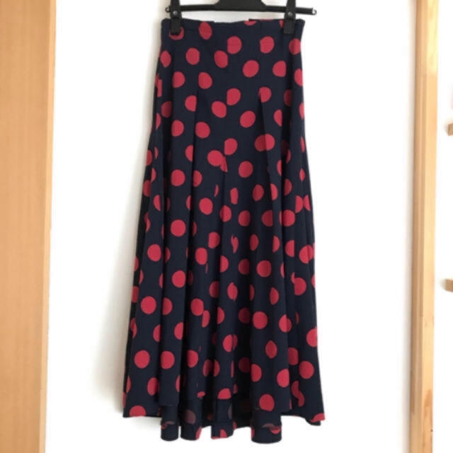 IENA(イエナ)のIENA ヴェルメーユパーイエナ ロングスカート ドット ネイビー レディースのスカート(ロングスカート)の商品写真