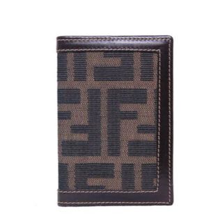 フェンディ(FENDI)のかず様専用　フェンディ　ズッカ　柄　ミニ　手帳　カバー　レザー　キャンバス　(パスケース/IDカードホルダー)