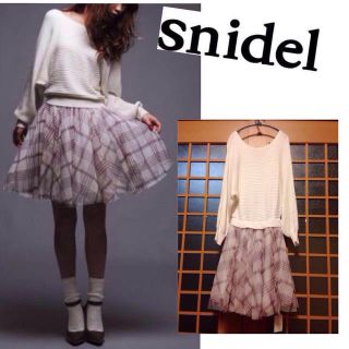 スナイデル(SNIDEL)の新品タグ付き！snidel★コンビワンピ(ひざ丈ワンピース)