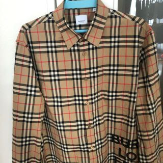 バーバリー(BURBERRY)のバーバリー　ロゴプリントオーバーサイズシャツ　(シャツ)