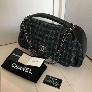 シャネル(CHANEL)のシャネル　ツイード　エナメル　ショルダーバッグ(ショルダーバッグ)